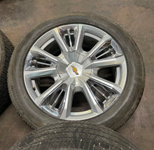 Load image into Gallery viewer, Set of Four Used '00-'24 Chevy Silverado Tahoe 22" Rims 275/50R22 Bridgestone LT