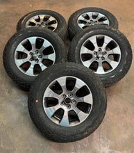 Load image into Gallery viewer, Set of 5 Used 9222 '07-'26 Jeep Wrangler 18" OEM Wheels 255/70R18 Bridgestone LT