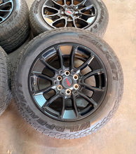 Load image into Gallery viewer, Set of 4 Used '22-'26 Toyota Tundra TRD Black 20" OEM Wheels 265/60R20 Falken LT