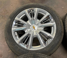 Load image into Gallery viewer, Set of Four Used '00-'24 Chevy Silverado Tahoe 22" Rims 275/50R22 Bridgestone LT