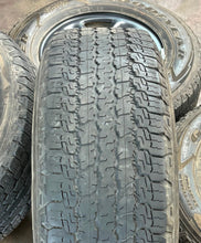 Load image into Gallery viewer, Set of Four Used 17" Black Steel Jeep Wrangler Gladiator Rims 245/75R17 Tires LT