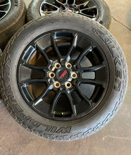 Load image into Gallery viewer, Set of 4 Used '22-'26 Toyota Tundra TRD Black 20" OEM Wheels Falken 265/60R20 LT