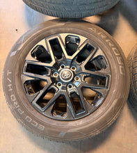 Load image into Gallery viewer, Set of 4 Used 20" '22-'26 Toyota Tundra OEM Black Wheels on 265/60R20 Arroyo LT