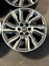 Load image into Gallery viewer, Set of 4 22" Silver w/ Chrome Insert Wheels '00-'26 GMC Sierra 1500 Yukon OEM GM
