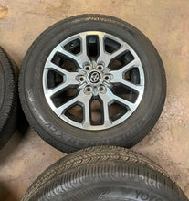 Load image into Gallery viewer, Set of Used '22-'25 Toyota Tundra Grey Machined Wheels OE 265/60R20 Yokohama LT