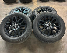 Load image into Gallery viewer, Set of Four Used '22-'26 Toyota Tundra Black OEM Wheels 95295 265/60R20 Tires LT