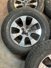 Load image into Gallery viewer, Set of 5 Used 9222 '07-'26 Jeep Wrangler 18" OEM Wheels 255/70R18 Bridgestone LT