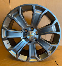 Load image into Gallery viewer, Single Brand New 22" '00-'18 Chevy Silverado Tahoe Suburban Hyper Grey GM Wheel