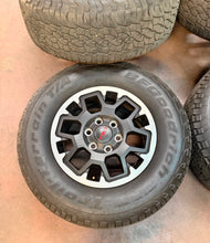 Load image into Gallery viewer, Set of Used TRD 17" OEM '24-'26 Toyota Tacoma Rims 265/70R17 BFGoodrich Tires LT