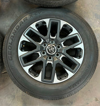 Load image into Gallery viewer, Set of 4 Used 20" Machined '22-'24 Toyota Tundra Rims 265/60R20 Yokohama X-CV LT
