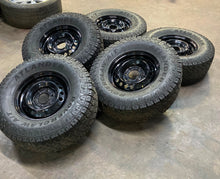 Load image into Gallery viewer, Set of 5 Used Ford Bronco 16" Steel Wheels on 285/75R16 Atlander Roverclaw AT LT