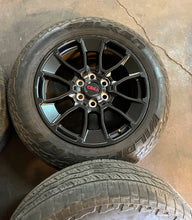 Load image into Gallery viewer, Set of 4 Used '22-'26 Toyota Tundra TRD Black 20" OEM Wheels Falken 265/60R20 LT