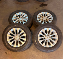 Load image into Gallery viewer, Set of Used 18" Silver '13-'23 Lexus GX460 Wheels on 265/60R18 Michelin Tires LT