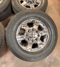 Load image into Gallery viewer, Set of Used 18" Polished '11-'26 GMC Denali 2500 Rims 265/70R18 Goodyear SRA LT