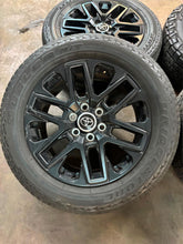 Load image into Gallery viewer, Set of Four Used '22-'26 Toyota Tundra Black OEM Wheels 95295 265/60R20 Tires LT