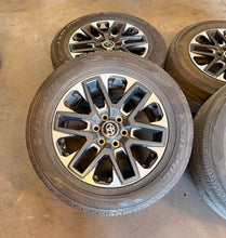 Load image into Gallery viewer, Set of 4 Used '22-'26 OEM Toyota Tundra Limited OEM Wheels on 265/60R20 Tires LT