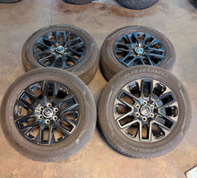 Load image into Gallery viewer, Set of 4 Used 20" '22-'26 Toyota Tundra OEM Black Wheels on 265/60R20 Arroyo LT