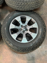 Load image into Gallery viewer, Set of 5 Used 9222 '07-'26 Jeep Wrangler 18" OEM Wheels 255/70R18 Bridgestone LT