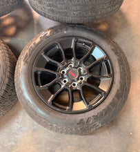 Load image into Gallery viewer, Set of 4 Used '22-'26 Toyota Tundra TRD Black 20" OEM Wheels 265/60R20 Falken LT
