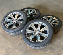 Load image into Gallery viewer, Set of Four New 22" GMC Sierra 1500 Yukon Rims on 285/45R22 Goodyear Eagle Tires