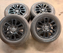 Load image into Gallery viewer, Set of 4 Used '22-'26 Toyota Tundra Black OEM Wheels 95295 Yokohama 265/60R20 LT