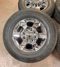 Load image into Gallery viewer, Set of Used 18" Polished '11-'26 GMC Denali 2500 Rims 265/70R18 Goodyear SRA LT
