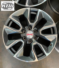 Load image into Gallery viewer, Set of Four OEM Takeoff '00-'24 GMC Sierra 1500 20" Grey Machined Wheels (5915)