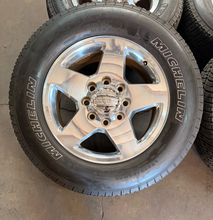 Load image into Gallery viewer, Set of Used 20" Polished '11-'26 GMC Sierra 2500 5503 Rims 275/65R20 Michelin LT
