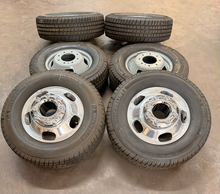 Load image into Gallery viewer, Set of Six '05-'26 Ford F-350 Dually 17" Rims 245/75R17 Michelin LTX MS2 Tires
