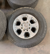 Load image into Gallery viewer, Set of 4 Used 18" '05-'26 RAM 2500 Polished OEM Wheels 275/70R18 Firestone HT LT
