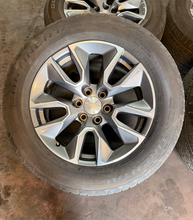 Load image into Gallery viewer, Set of Used '00-'26 Chevrolet Silverado 1500 RST Wheels 275/60R20 Continental LT
