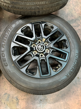 Load image into Gallery viewer, Set of OEM Takeoff 20" Black '22-'26 Toyota Tundra Wheels 265/60R20 Yokohama LT
