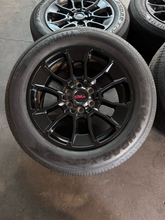 Load image into Gallery viewer, OEM '22-'26 Toyota Tundra TRD Pro Used Black 20" Rims 265/60R20 Yokohama XCV LT

