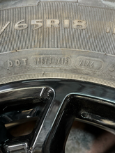 Load image into Gallery viewer, Set of Used '05-'26 Ford F150 Gloss Black Wheels 275/65R18 Goodyear AT Tires LT
