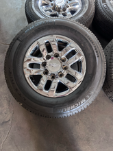 Load image into Gallery viewer, OEM '11-'26 Chevrolet Silverado 2500 Chrome 18" Used Rims 265/70R18 Michelin LT
