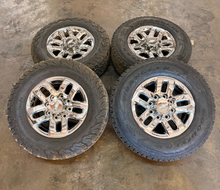 Load image into Gallery viewer, Set of Used '11-'26 Chevrolet Silverado 2500 Chrome 18" Rims 275/70R18 Tires LT

