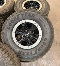 Load image into Gallery viewer, Set of 5 Sasquatch '21-'26 Ford Bronco OEM Wheels 315/70R17 Goodyear MT Tires LT

