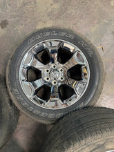 Load image into Gallery viewer, Set of 4 Used 20" Chrome '19-'26 RAM 1500 OEM Wheels 275/55R20 Bridgestone HL LT
