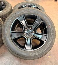 Load image into Gallery viewer, Set of Used 20" '19-'26 RAM 1500 Black OEM Rims 275/55R20 Bridgestone Dueler LT
