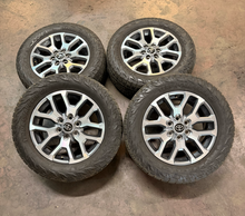 Load image into Gallery viewer, Set of Used '22-'26 Toyota Tundra Grey Machined Rims 275/60R20 Nitto G3 Tires LT
