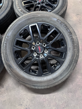 Load image into Gallery viewer, OEM '22-'26 Toyota Tundra Black TRD Used 20" Wheels on 265/60R20 Yokohama XCV LT
