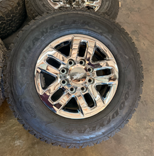 Load image into Gallery viewer, Set of Used '11-'26 Chevrolet Silverado 2500 Chrome 18" Rims 275/70R18 Tires LT
