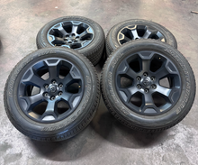 Load image into Gallery viewer, OEM '19-'26 RAM 1500 Matte Black 20" Used Wheels on 275/55R20 Bridgestone  LT
