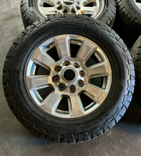 Load image into Gallery viewer, Used Set of 4 20&quot; &#39;05-&#39;24 Ford F250 F350 Polished Rims 275/65R20 Continental LT
