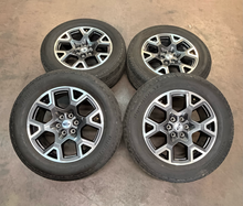 Load image into Gallery viewer, Set of Used '05-'26 Ford F150 Charcoal Machined Rims 275/60R20 Hankook Tires LT
