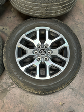 Load image into Gallery viewer, OEM '22-'26 Toyota Tundra Grey Machined 20" Used Wheels 265/60R20 Bridgestone LT

