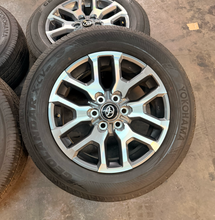 Load image into Gallery viewer, Set of OEM Takeoff '22-'26 Toyota Tundra Grey Machined Rims 265/60R20 Tires LT
