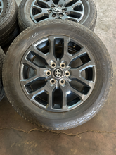 Load image into Gallery viewer, OEM '22-'26 Toyota Tundra 20" Dark Charcoal Used Wheels 265/60R20 Bridgestone LT
