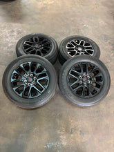 Load image into Gallery viewer, Set of Four Used OEM &#39;22-&#39;25 Toyota Tundra TRD Black Wheels 265/65R20 Tires LT
