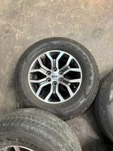 Load image into Gallery viewer, OEM '05-'26 Ford F150 18" Dark Grey Machined Used Rims 275/65R18 Goodyear HT LT
